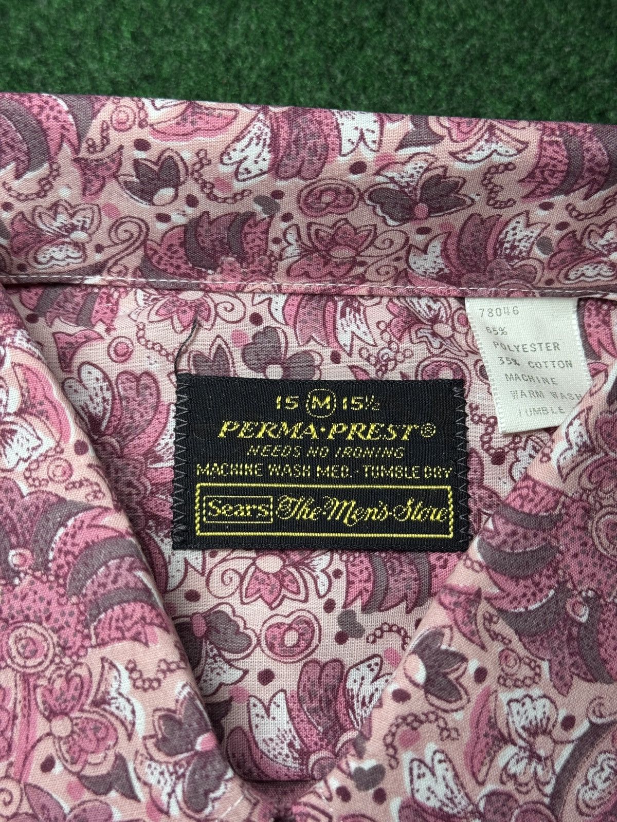 Sears Vintage 70s Deadstock Sears Berry Paisley Button Up Shirt Size US L / EU 52-54 / 3 - 5 Thumbnail