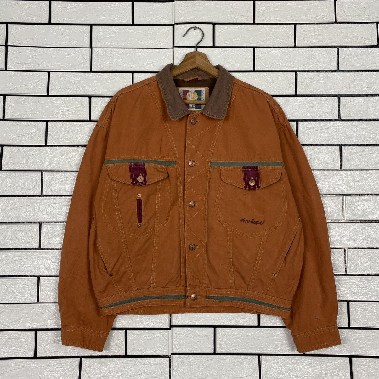 Japanese Brand 🔥CROPPED HUNTING JACKET DUCK CANVAS MACHOPE ISSEY MIYAKE Size US L / EU 52-54 / 3 - 1 Thumbnail