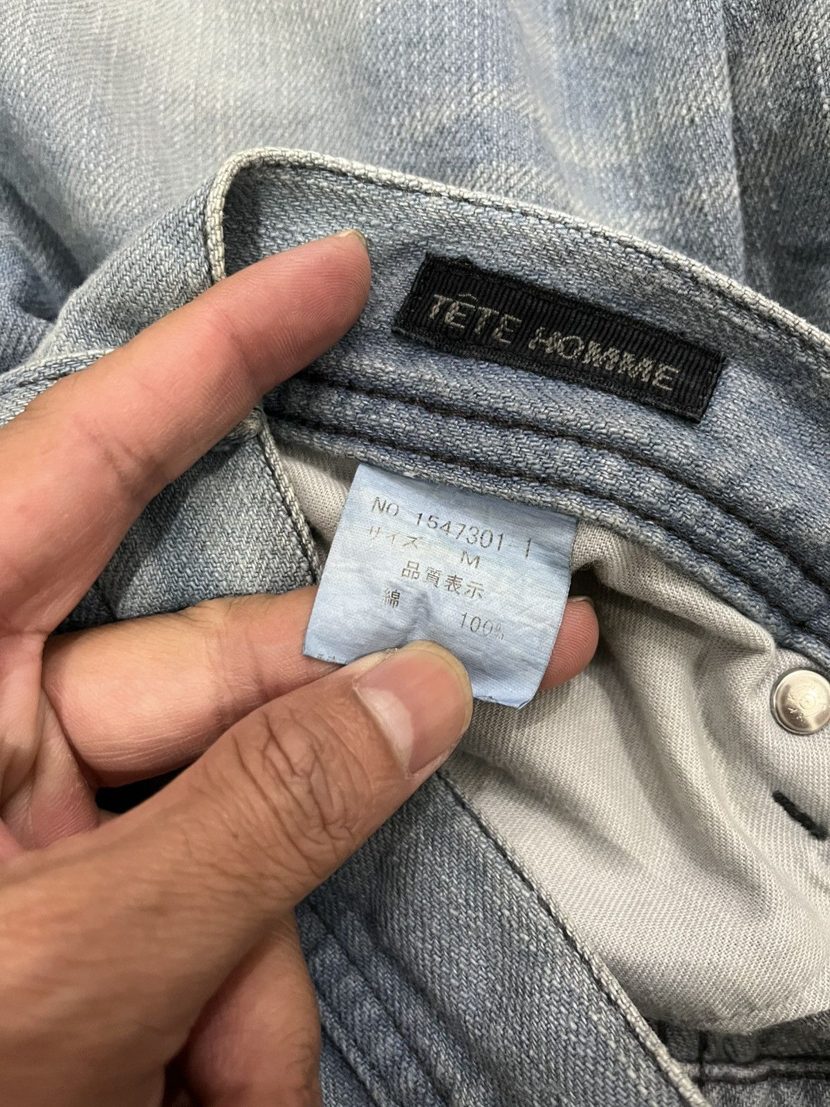 Japanese Brand ISSEY MIYAKE TETE HOMME FLARED JEANS Size US 32 / EU 48 - 5 Thumbnail