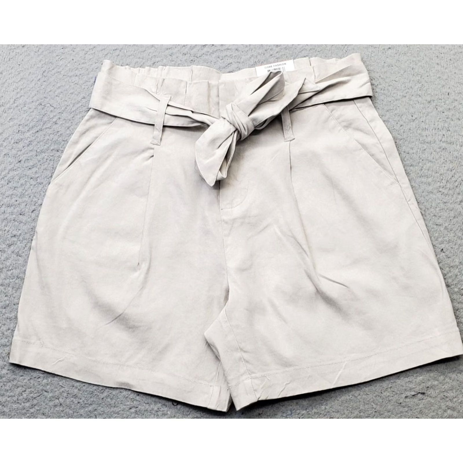 Vintage INC International Concepts Paperbag Shorts Womens XS Tan Regular Fit Mid Rise Size 26" / US 2 / IT 38 - 2 Thumbnail