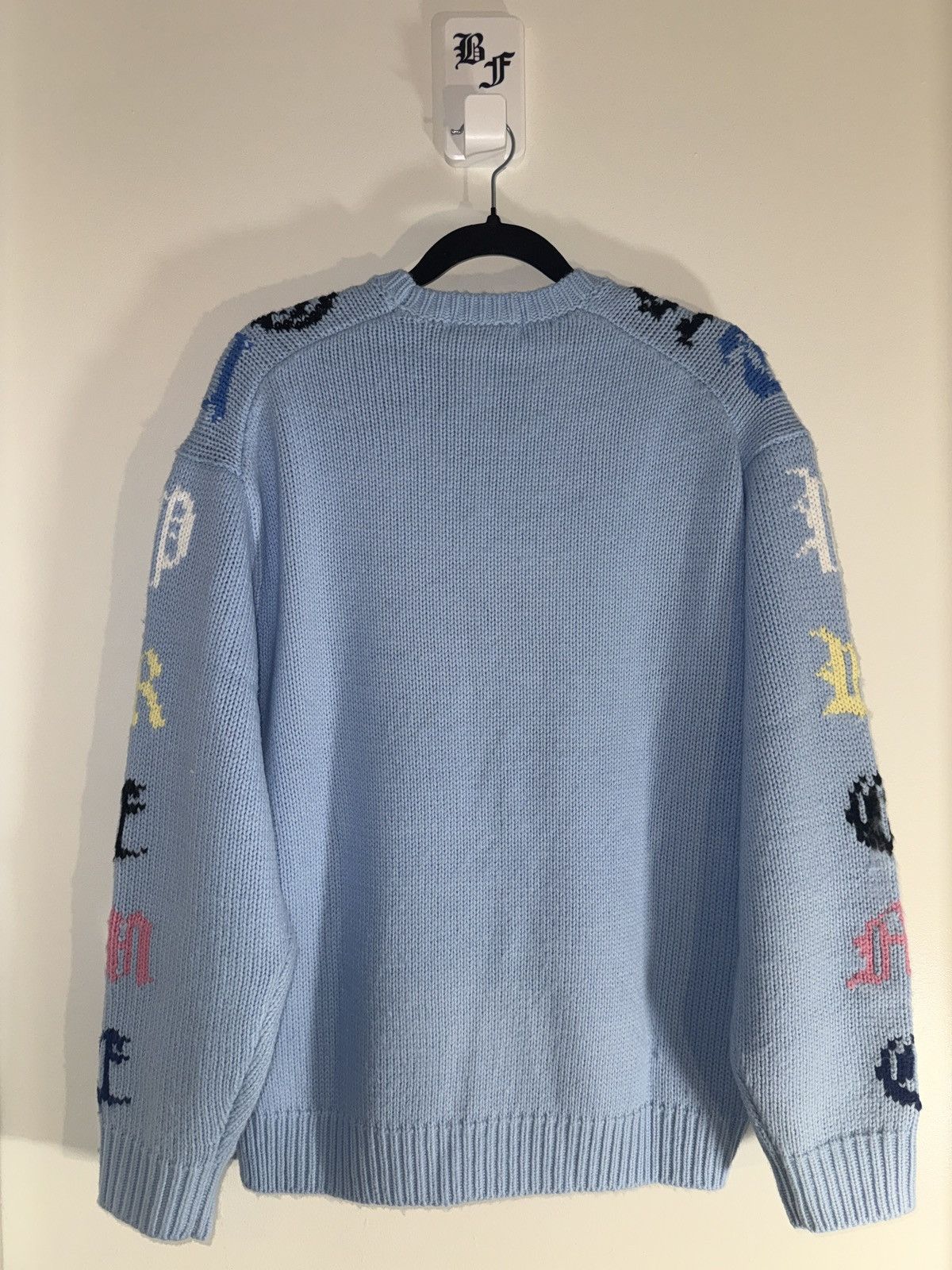 Supreme Brand New Supreme Old English Sleeves Blue Crew Neck Size US M / EU 48-50 / 2 - 4 Thumbnail