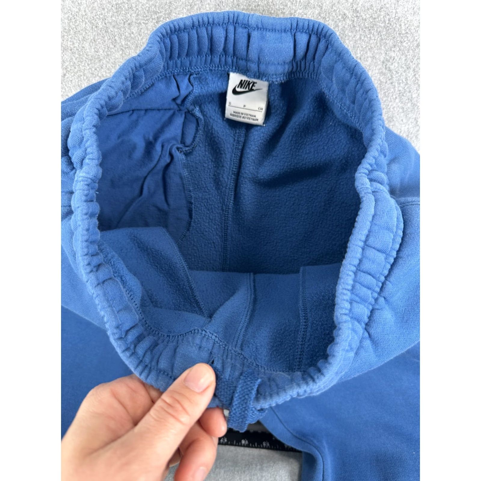 Nike Nike Jogger Pants Mens S Blue Fleece Sweatpants Cuffed Swoosh Logo Athletic Size US 29 - 6 Thumbnail