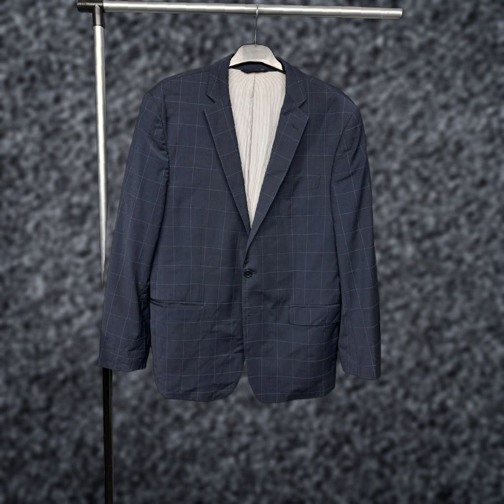 Brooks Brothers Brooks Brothers Mens Wool Blazer Jacket Size 52 Blue Check Blazer Mens 52 Blue Wool Jacket Front Two-Button Vintage: No Size 52R - 1 Thumbnail
