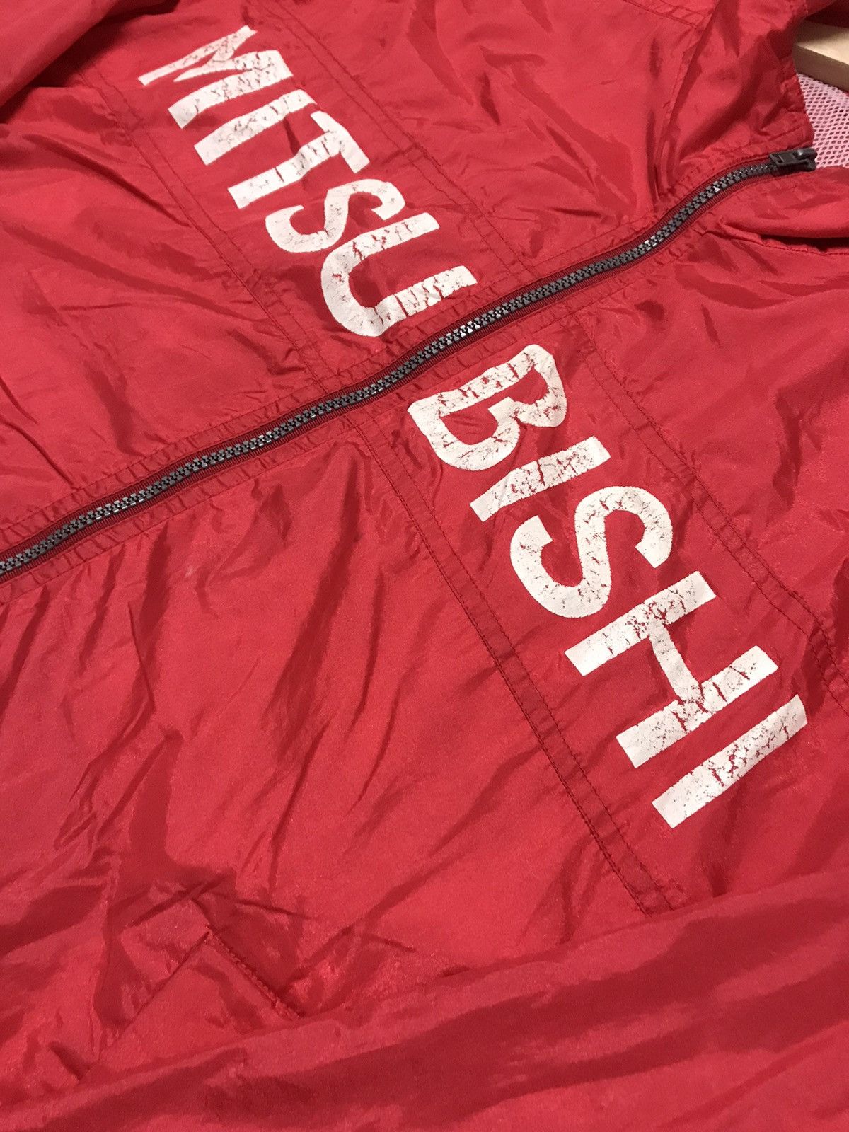 Japanese Brand Vintage Mitsubishi Sports Racing Men's Zip Up Jacket Size US XL / EU 56 / 4 - 3 Thumbnail