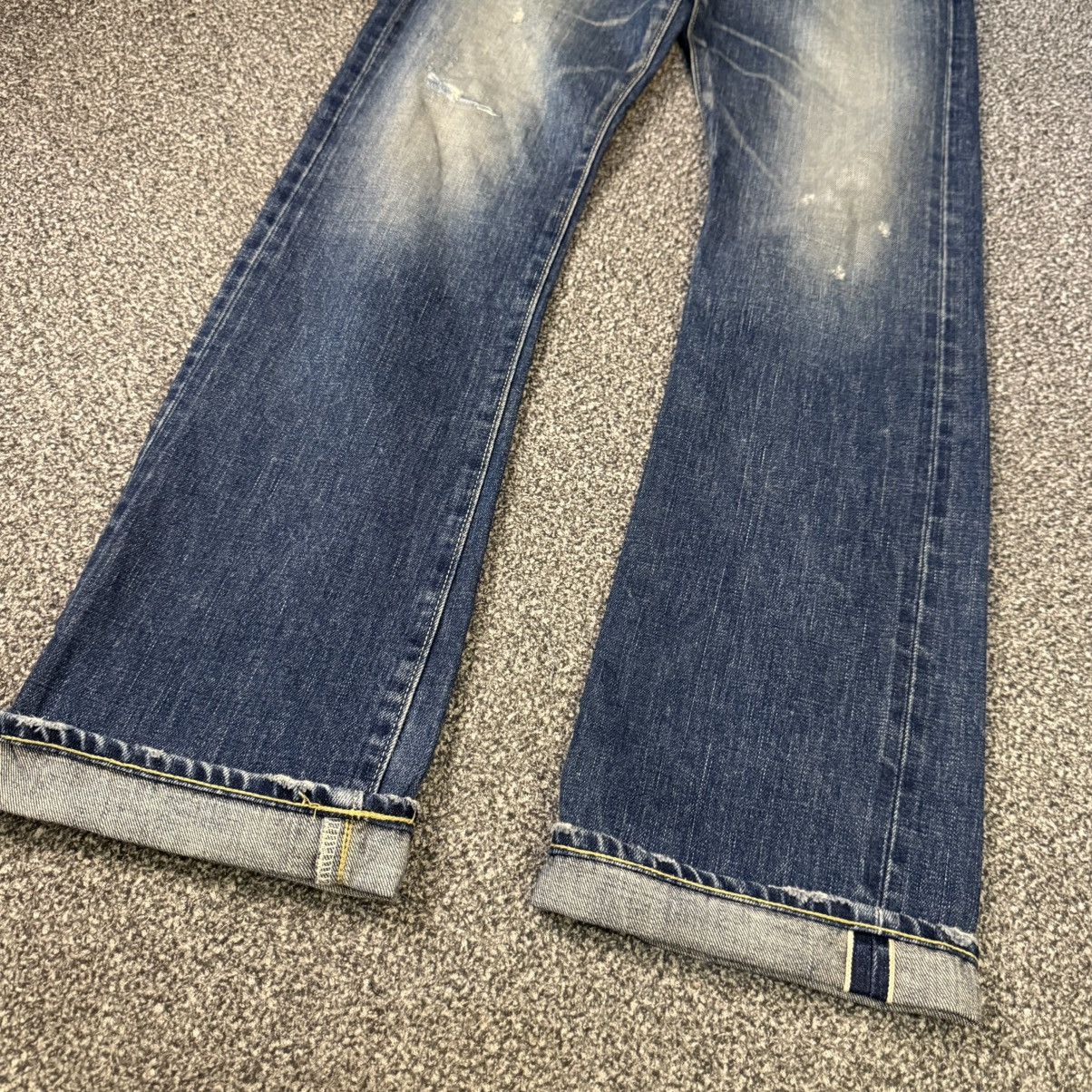 Beauty Beast 🔥🇯🇵 Vintage Japanese Selvedge Moussy Distressed Flared Denim Size 30" / US 8 / IT 44 - 5 Thumbnail