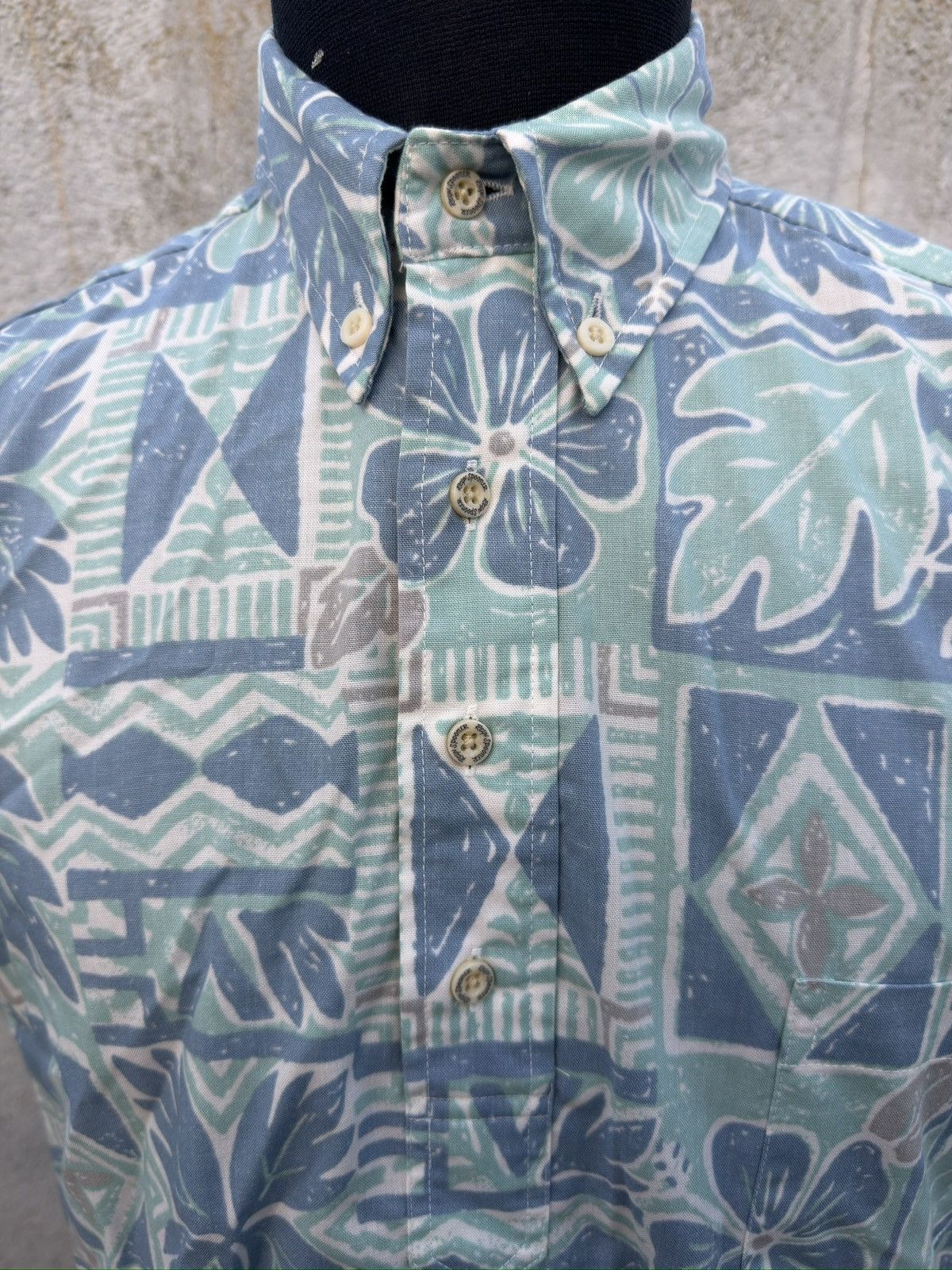 Reyn Spooner PreOwned Reyn Spooner Green/Blue Hawaiian Print Men's S Size US S / EU 44-46 / 1 - 3 Thumbnail