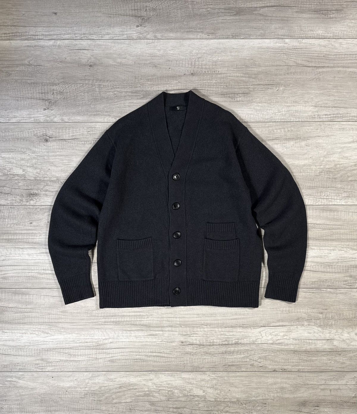 Jil Sander × Uniqlo Jil Sander x Uniqlo +J Wool Cardigan Black Gray Oversized Size US L / EU 52-54 / 3 - 1 Thumbnail