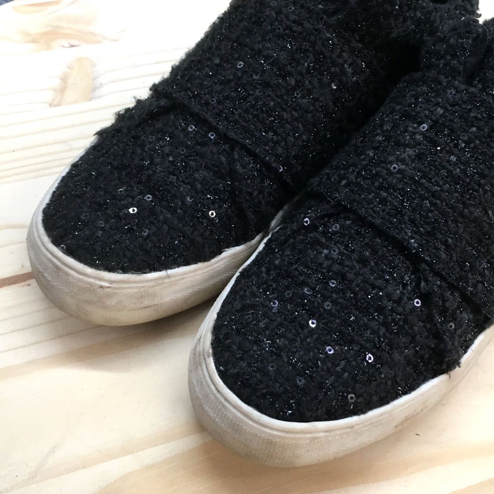 Dolce Vita Dolce Vita Womens Low Top Sneakers Black Fabric Snap Casual Comfort Shoes Size L / US 10 / IT 46 - 4 Thumbnail