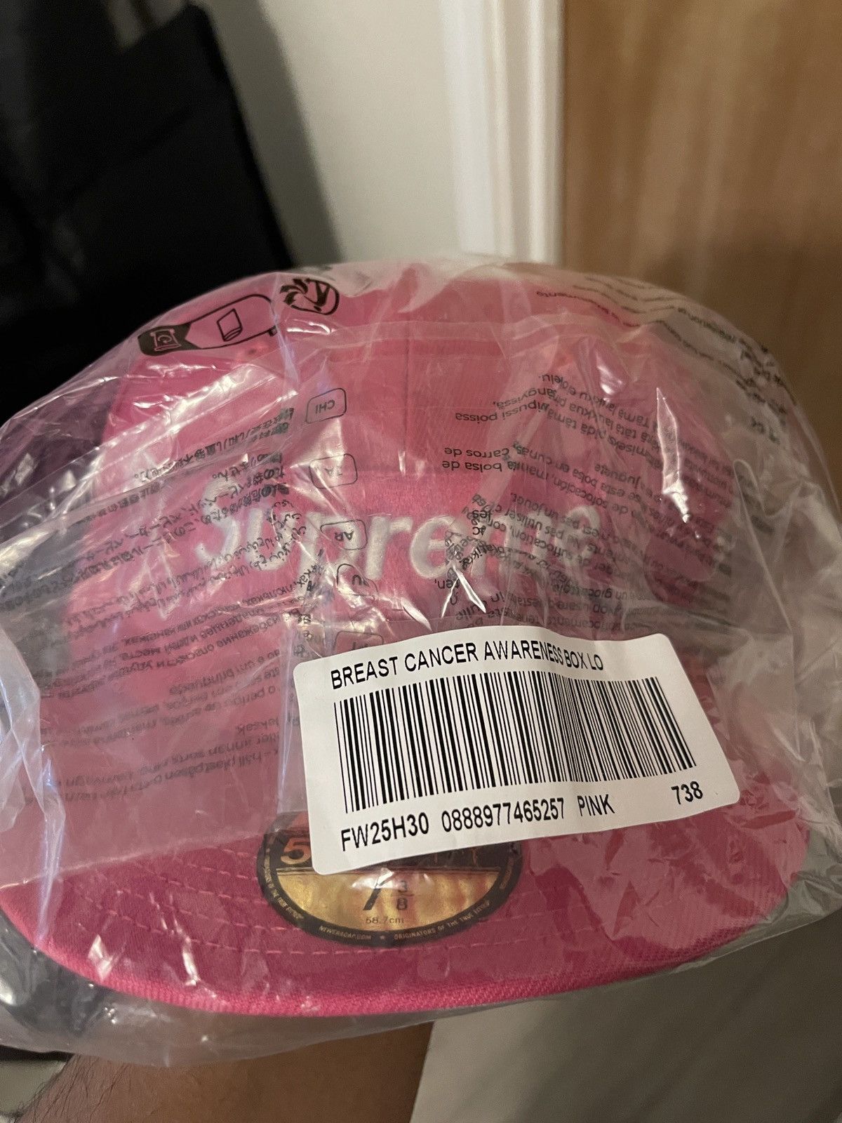 Supreme Supreme Pink Breast Cancer Awareness Fitted Hat Size 7 3/8 Size ONE SIZE - 1 Thumbnail