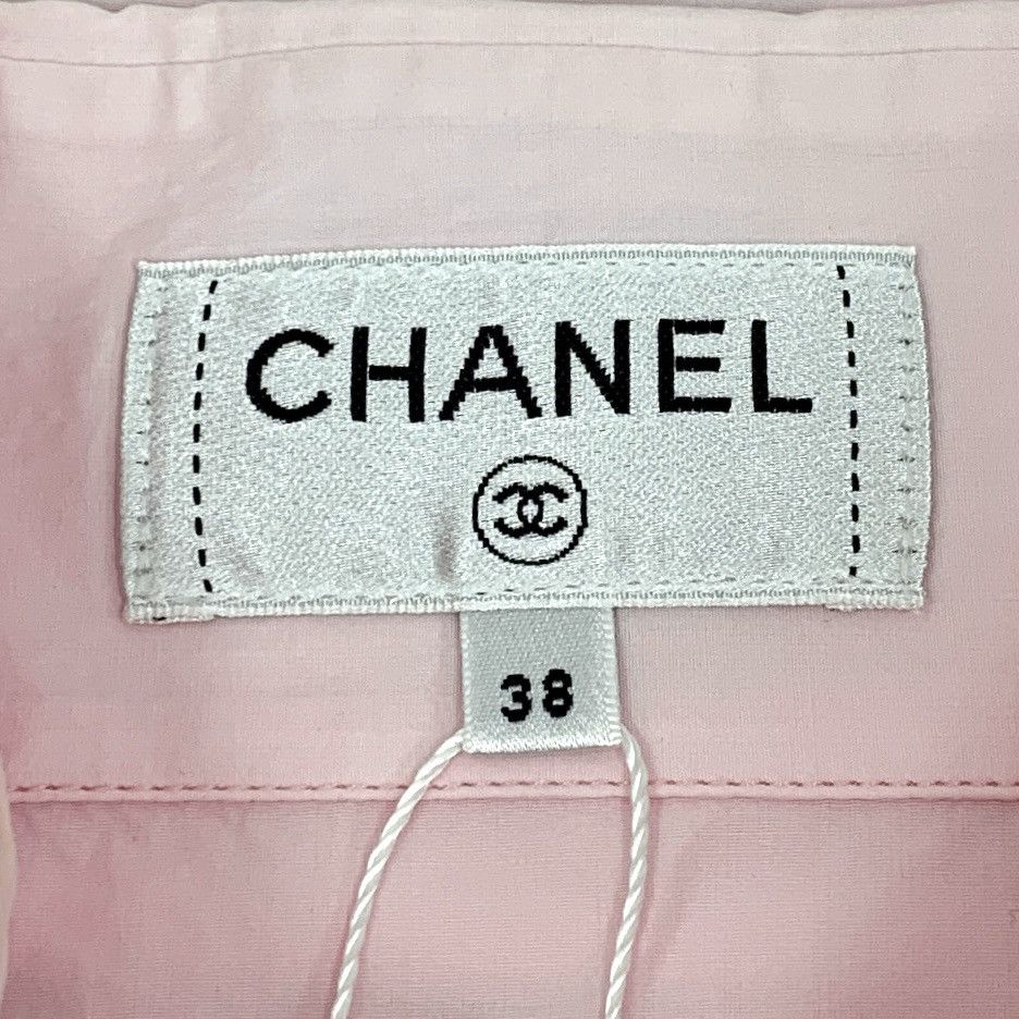 Chanel Chanel Pink Pleated Design Cotton Shirt Size S / US 4 / IT 40 - 5 Thumbnail
