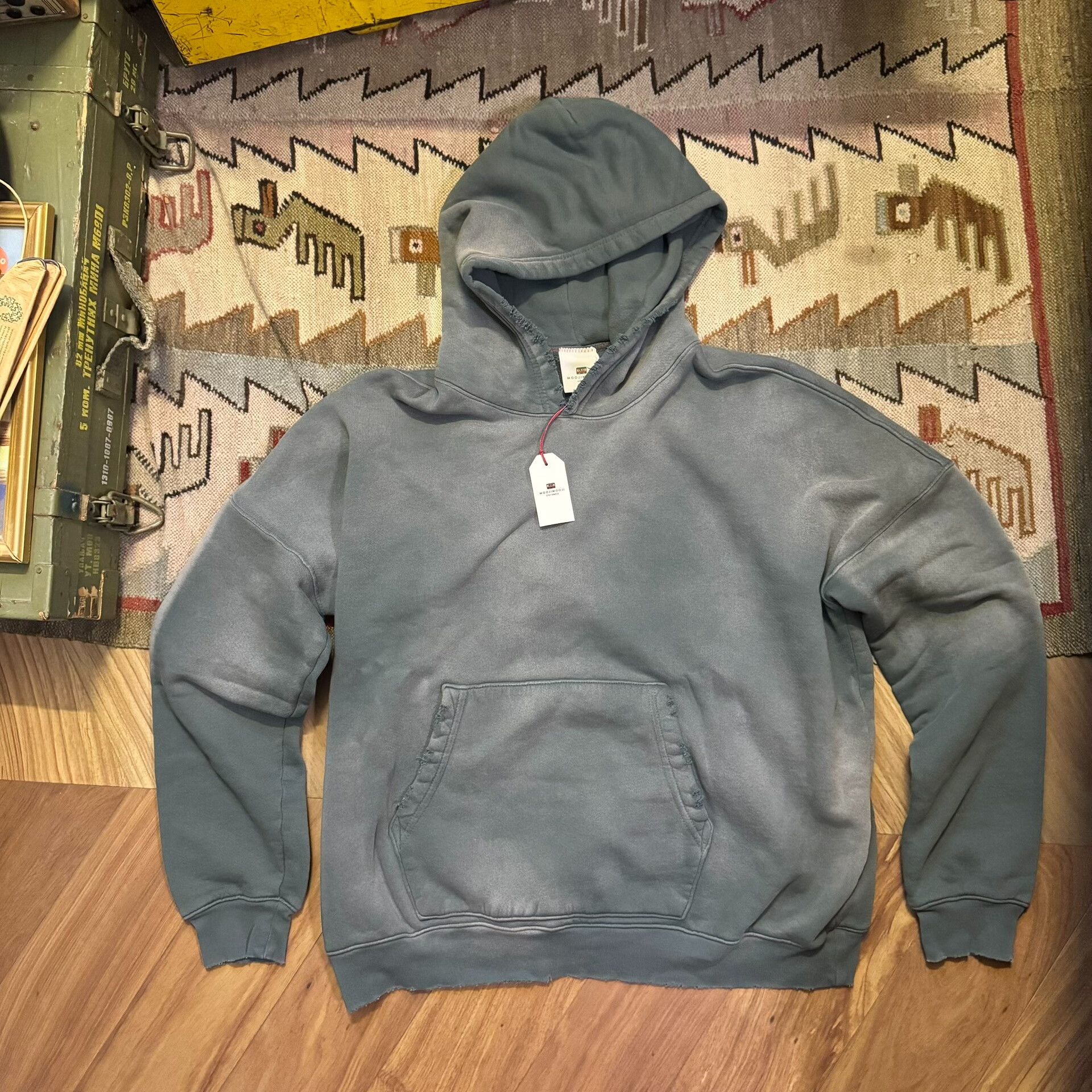 MOOJIMOOJIUS MOOJI MOOJI Oversized Crop Hoodie Aged Black | Grailed