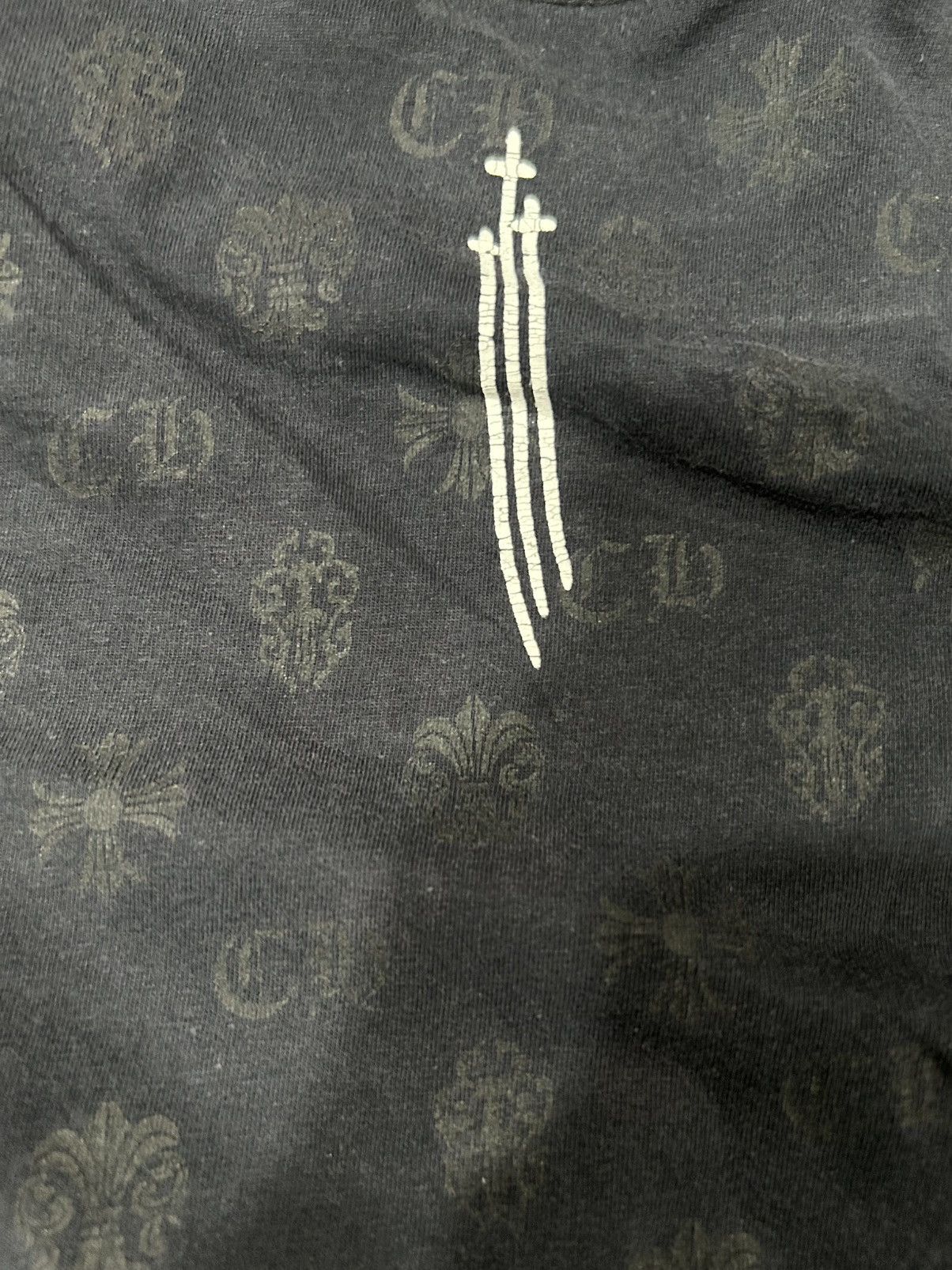 Chrome hearts all over print tee