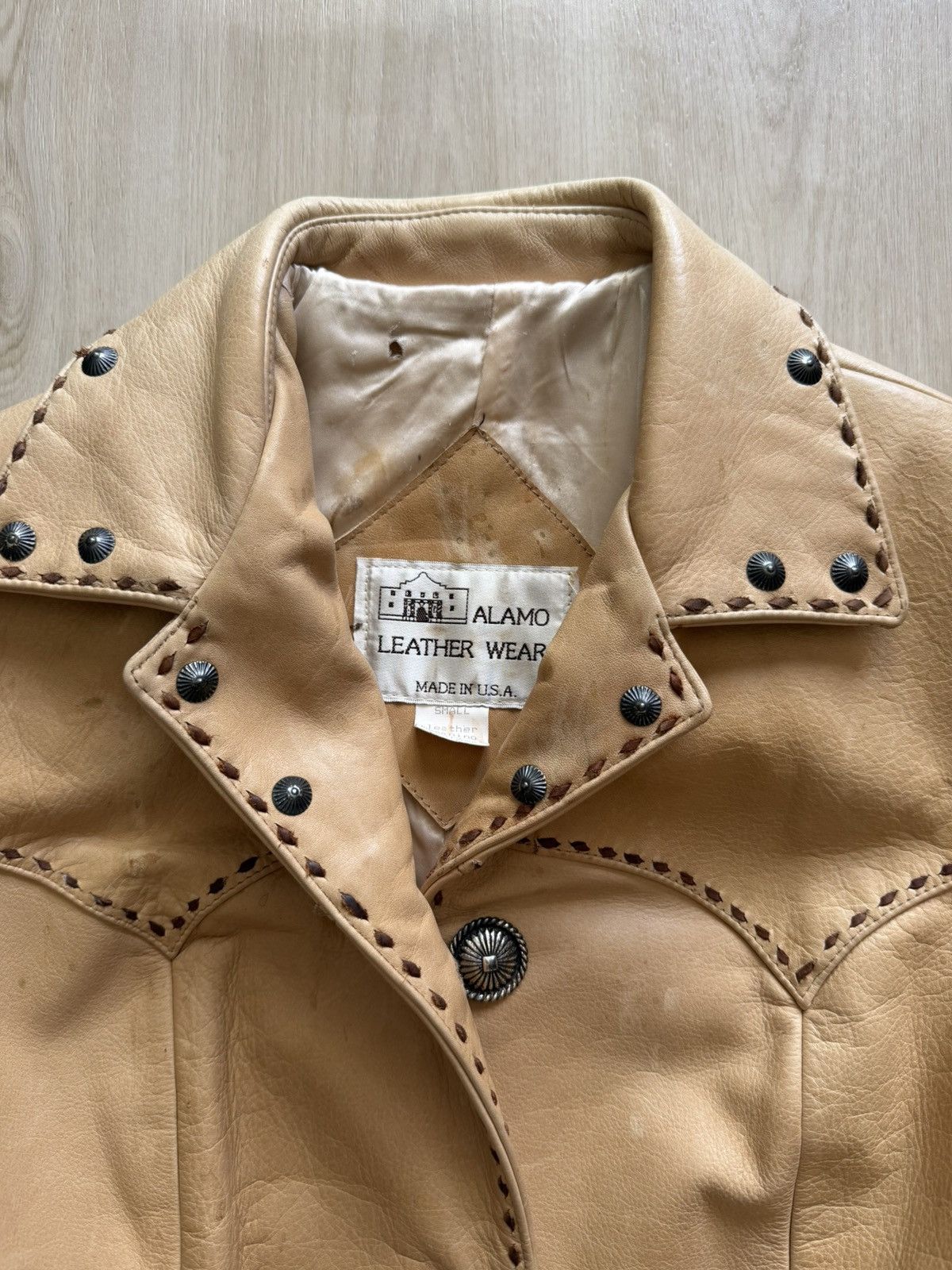 Vintage Vintage Alamo Leather Wear Western Coat Sz S USA *Flaws Size S / US 4 / IT 40 - 4 Thumbnail
