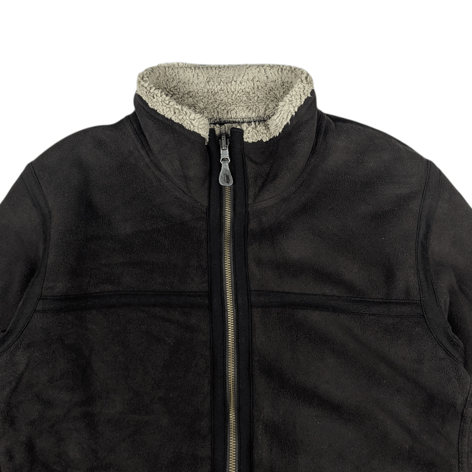 Uniqlo UNIQLO Reversible Brown Grey Fluffy Fleece Jacket Size US M / EU 48-50 / 2 - 6 Thumbnail