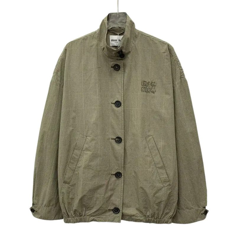 Miu Miu Miu Miu Women's Brown Cotton Jacket 0089 Size XS / US 0-2 / IT 36-38 - 1 Thumbnail