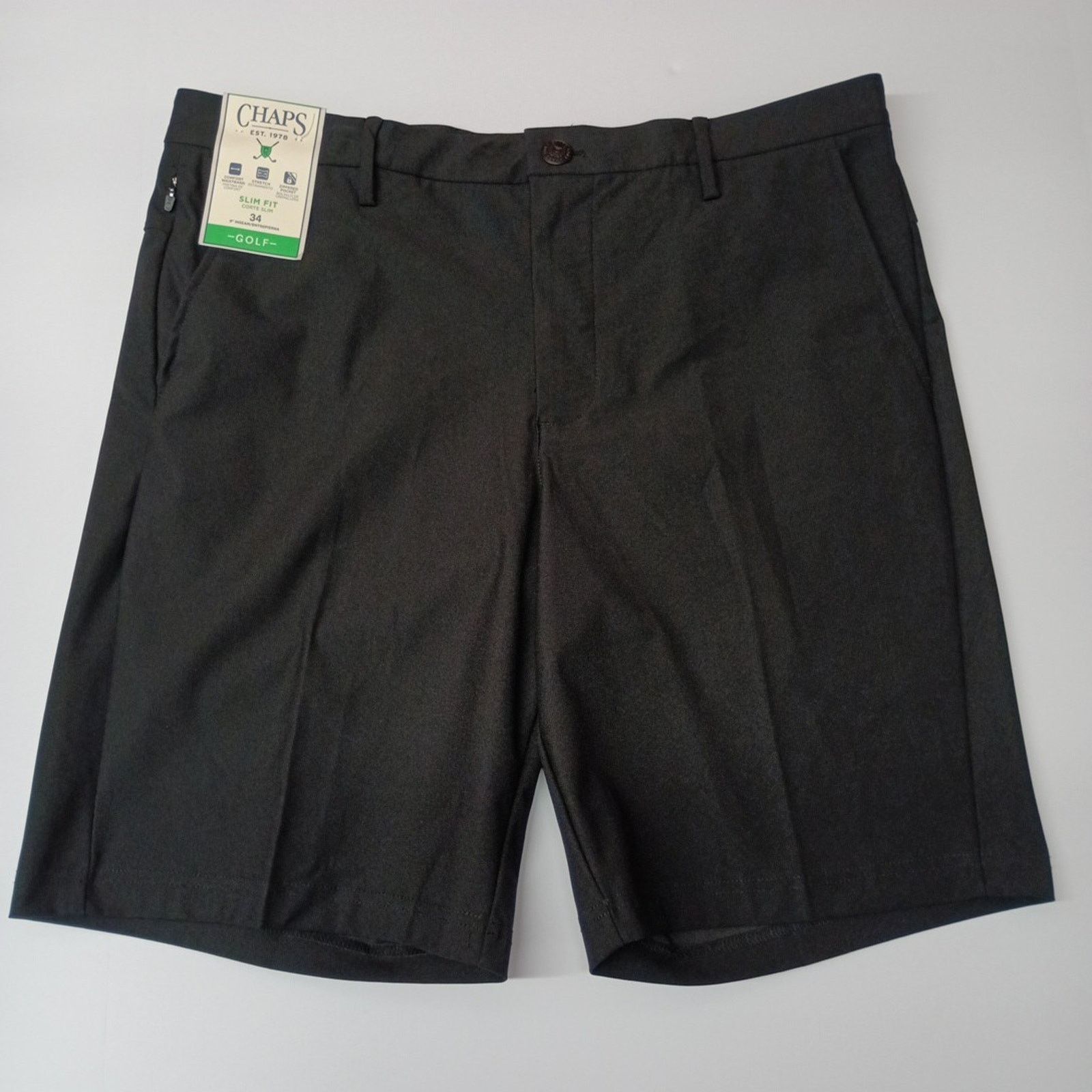 Chaps Chaps Golf Shorts Men's 34 Black Slim Fit 9" Inseam Stretch Size US 34 / EU 50 - 1 Thumbnail