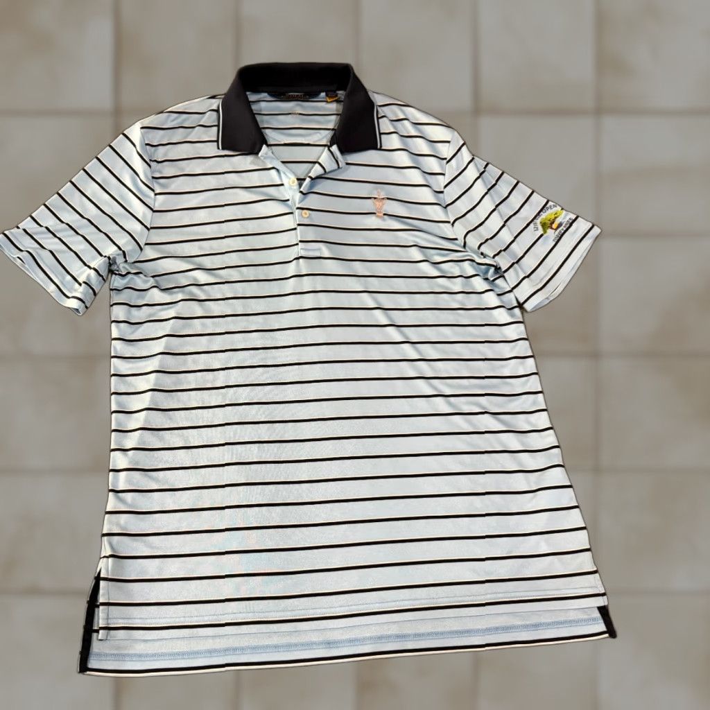 Polo Ralph Lauren Polo Ralph Lauren Polo Shirt Mens L Blue Striped Golf Casual Short Sleeve Embroidered Logo Shirt Size US L / EU 52-54 / 3 - 1 Thumbnail