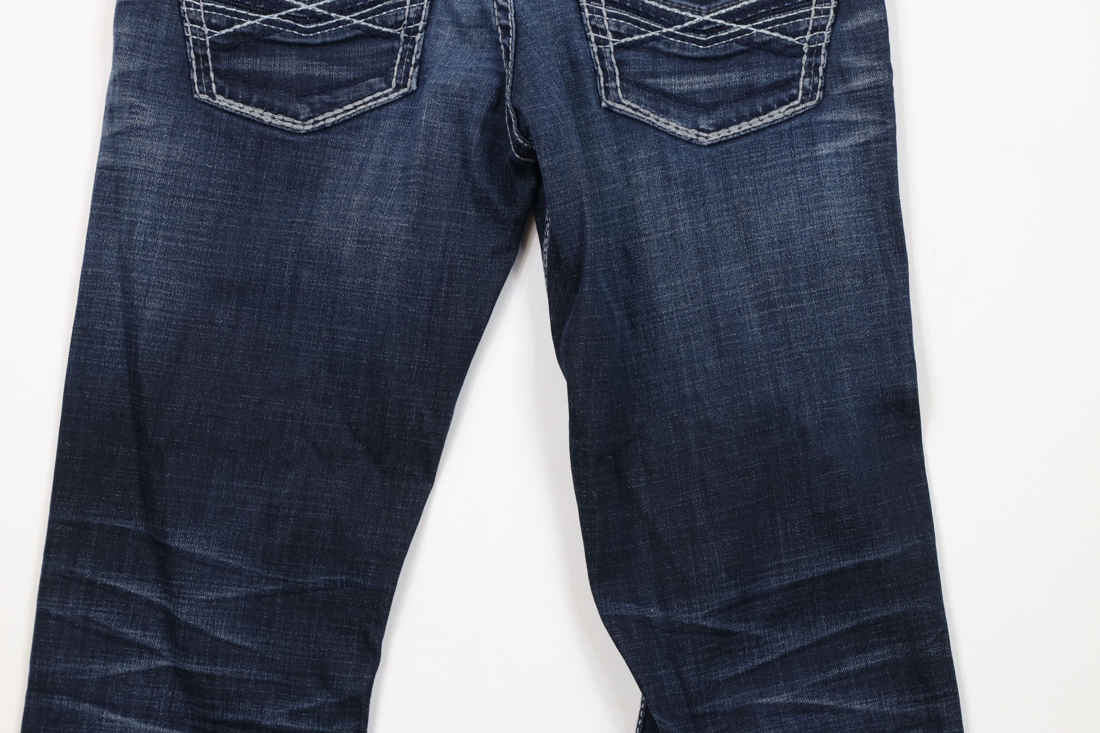 Vintage Buckle BKE Thick Stitch Stretch Bootleg Denim Jeans Blue Size 27" / US 4 / IT 40 - 10 Thumbnail