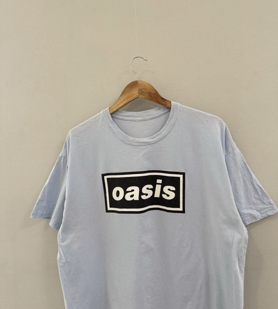 Band Tees Vintage 90s Oasis Britpop Blue Tee Size US XL / EU 56 / 4 - 4 Thumbnail