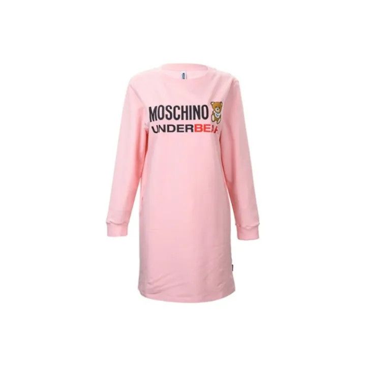 Moschino Moschino Cute Bear Print Long Sleeve Dress 0079 Size S / US 4 / IT 40 - 1 Thumbnail
