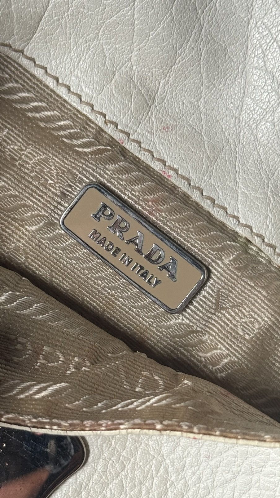 Prada PRADA Buffalo Metal Foldover Pushlock Chain Shoulder Bag Size ONE SIZE - 11 Thumbnail