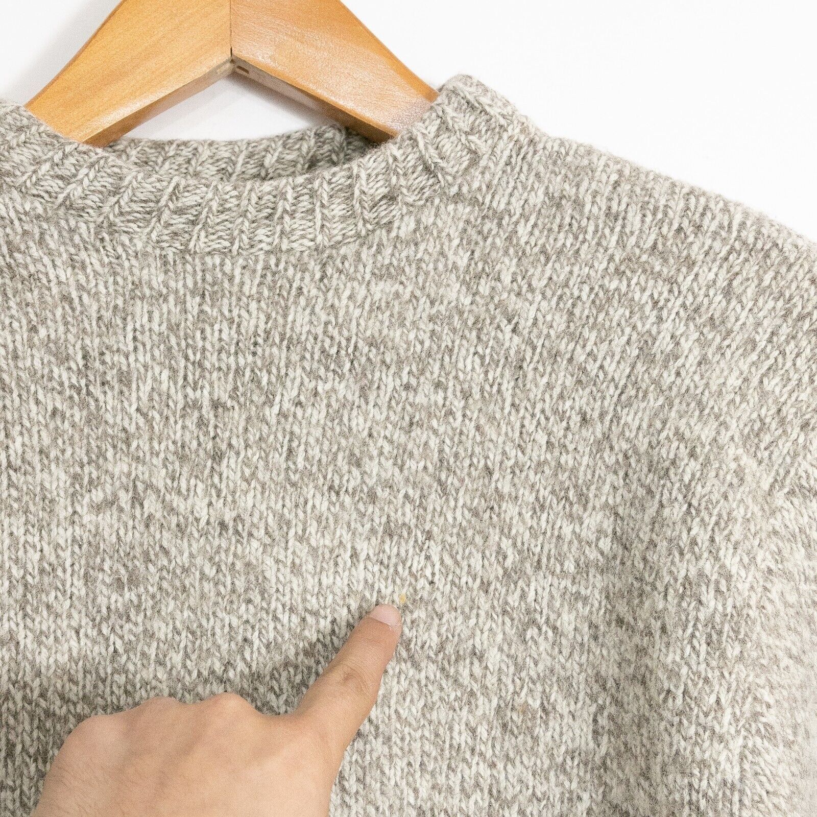 L.L. Bean × Vintage Vintage LL Bean Wool Sweater Mens Small Distressed Speckled Size US S / EU 44-46 / 1 - 4 Thumbnail