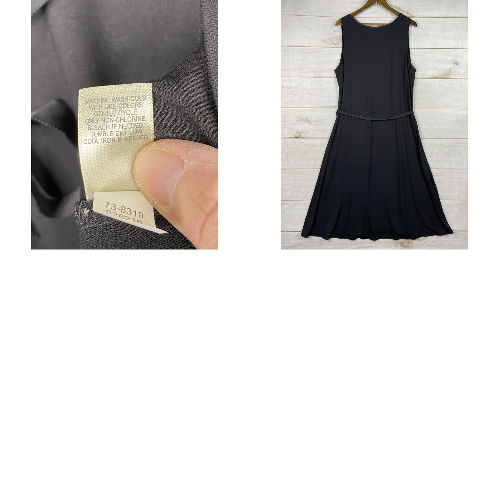 J. Jill J. Jill Dress XL Black Knit Belted Sleeveless V-Neck Midi NWT Dress Size XL / US 12-14 / IT 48-50 - 8 Thumbnail