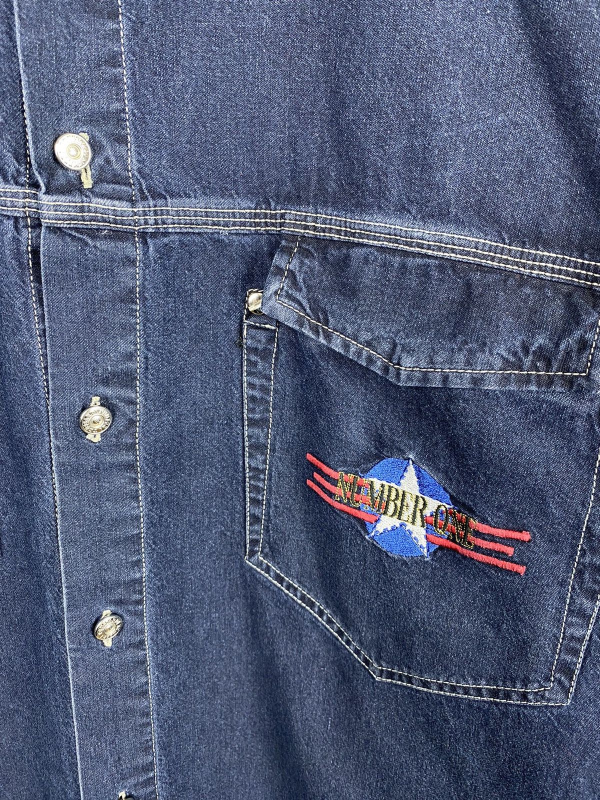Trussardi × Vintage Vintage Trussardi Number One Denim Shirt size XL Size US XL / EU 56 / 4 - 4 Thumbnail