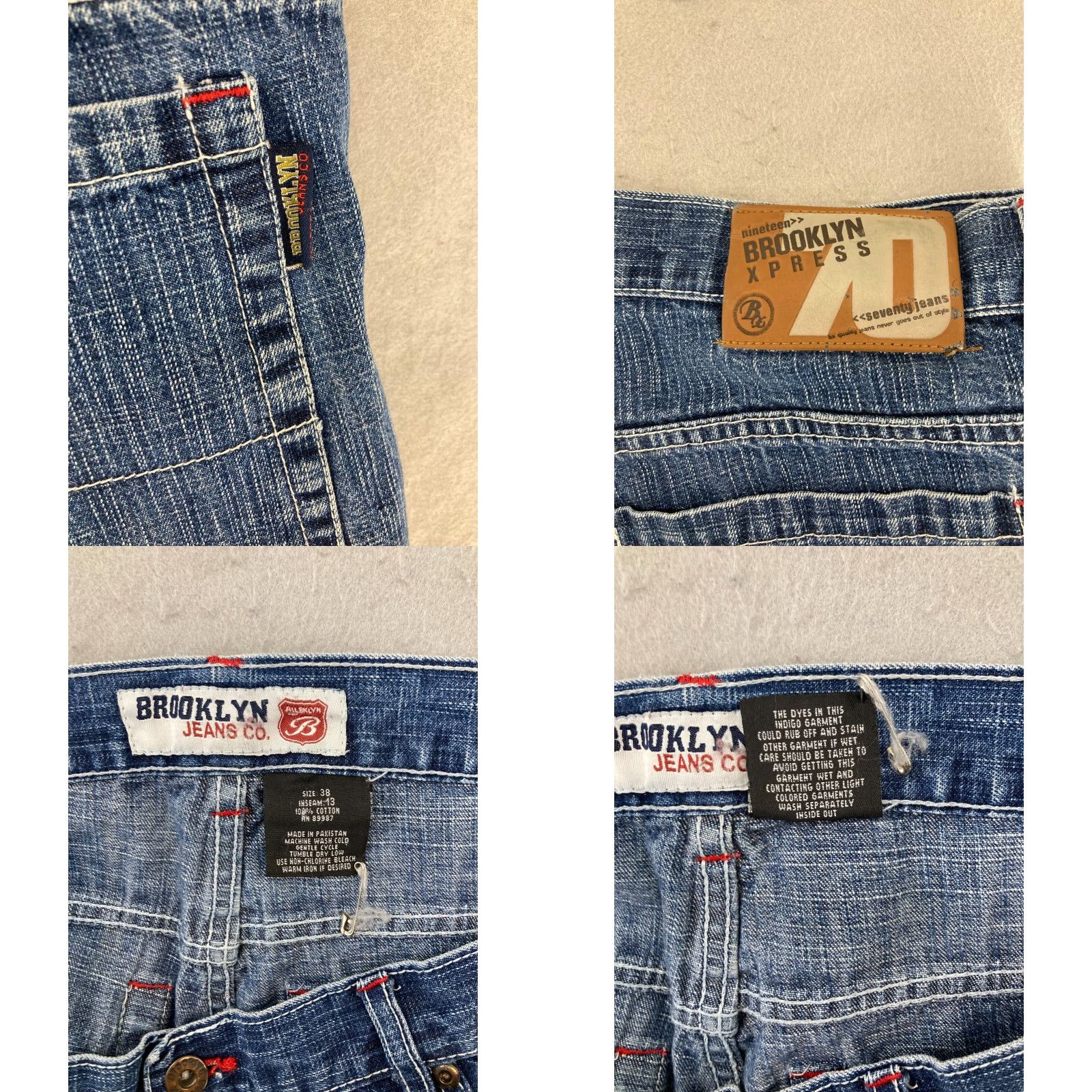 Denime VINTAGE Brooklyn Denim Shorts Mens 40 Blue 90s Relaxed Fit Chino 5-Pocket Size US 40 / EU 56 - 8 Thumbnail