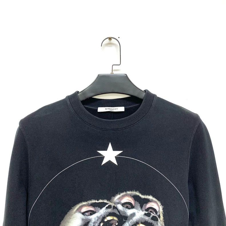 Givenchy Givenchy Classic Twin Monkey Printed Round Neck Sweatshirt Size US XS / EU 42 / 0 - 3 Thumbnail