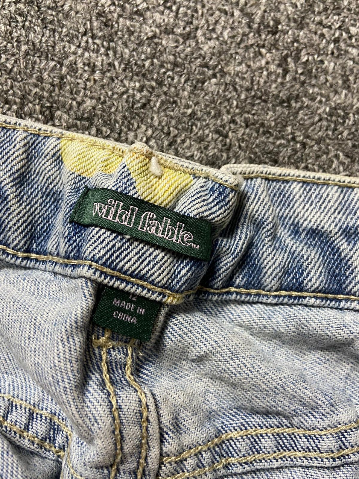 Designer × Japanese Brand × Vintage Wild Fable 70’s Flowers Inspired Tapered Jeans (129) Size US 32 / EU 48 - 2 Thumbnail