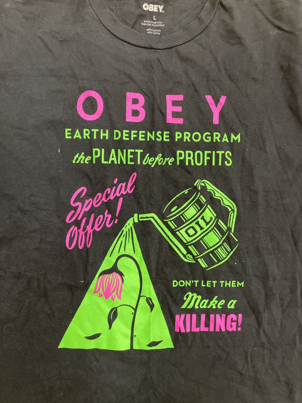 Obey × Vintage Obey T-Shirt Size US L / EU 52-54 / 3 - 2 Thumbnail