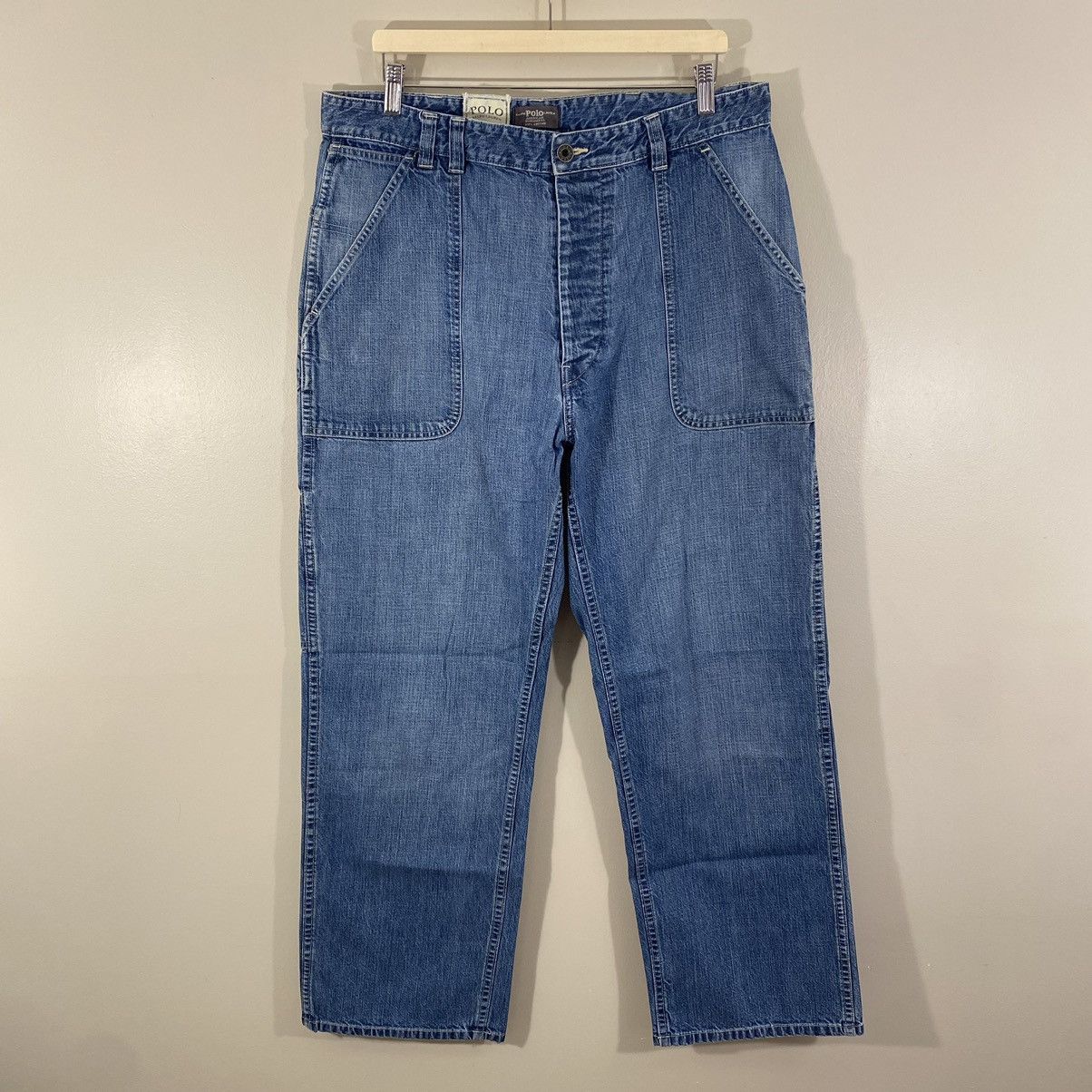 Vintage Vintage Polo Ralph Lauren Dungaree Work Pants Rare Size US 36 / EU 52 - 1 Thumbnail