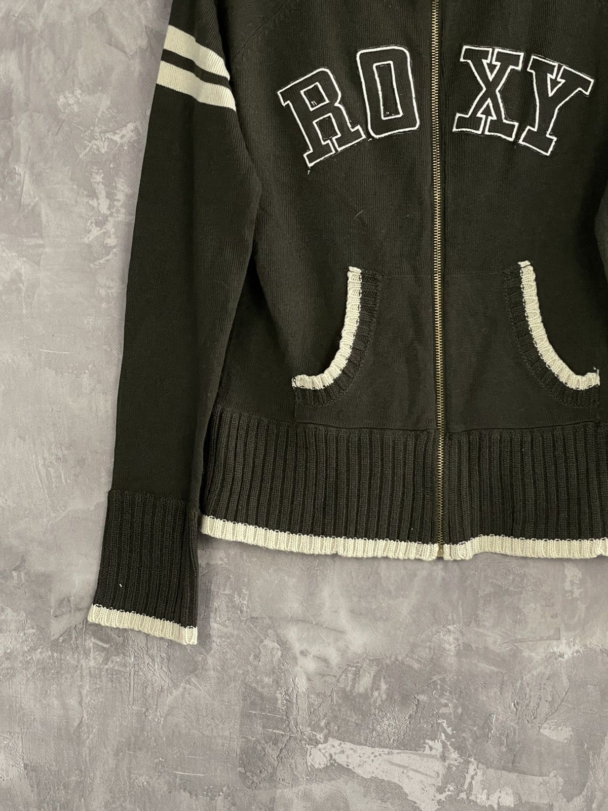 Japanese Brand × Quiksilver Roxy Y2K Knit 1/3 Zip Archive Type Sweater Size M / US 6-8 / IT 42-44 - 5 Thumbnail