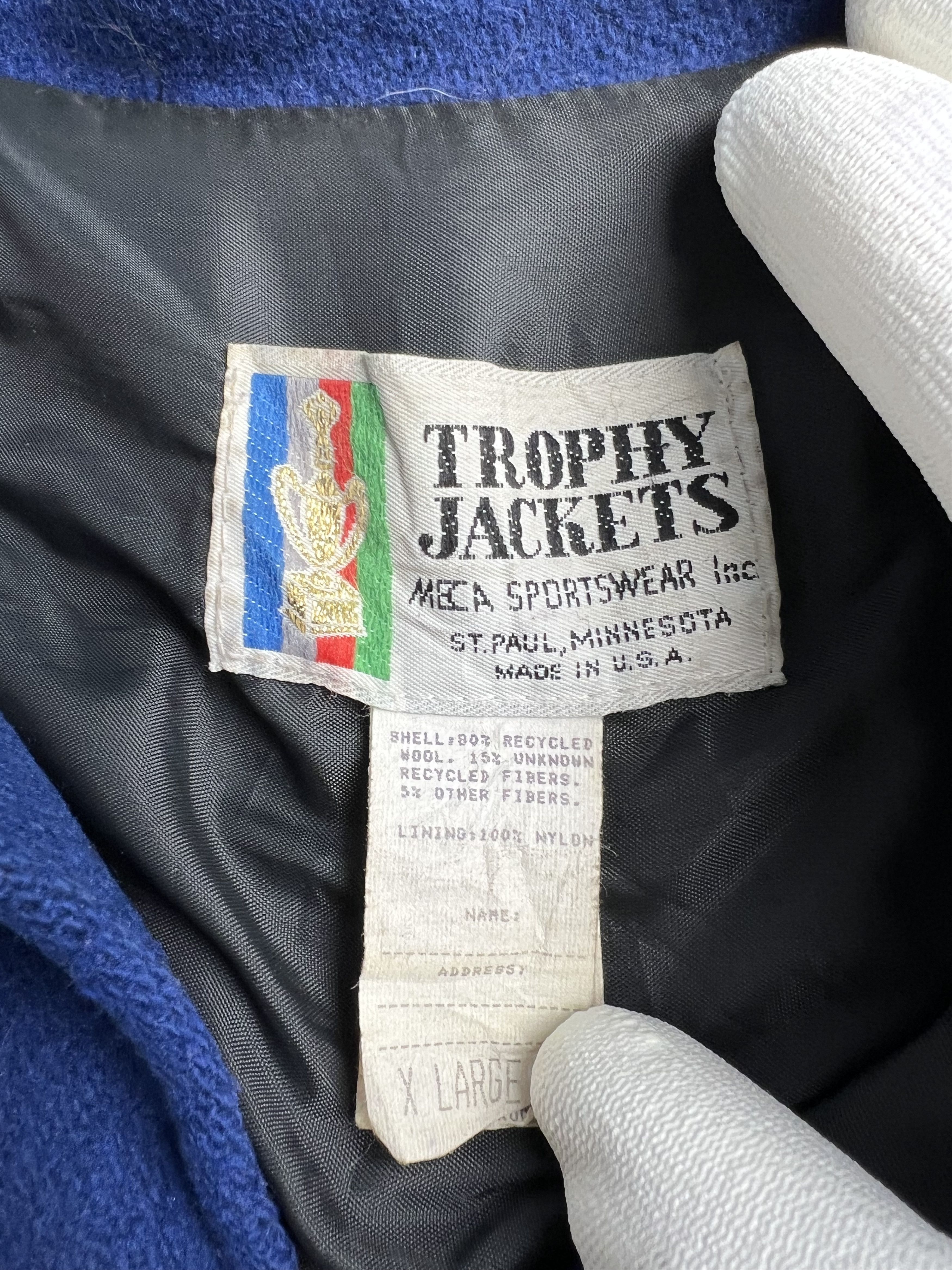 Other VINTAGE VARSITY JACKET MECA MADE IN USA 1980S Size US XL / EU 56 / 4 - 3 Thumbnail