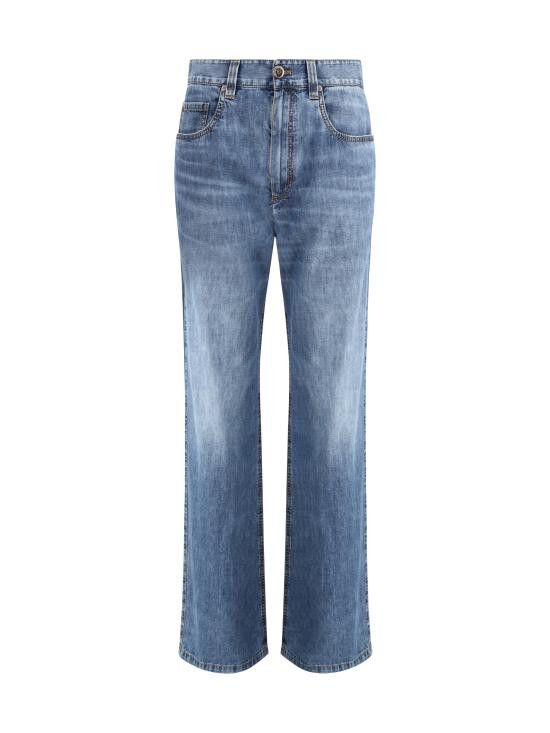 Brunello Cucinelli BRUNELLO CUCINELLI Women Denim Pants MH192P5565 C8982 BLUE Size 30" / US 8 / IT 44 - 1 Thumbnail