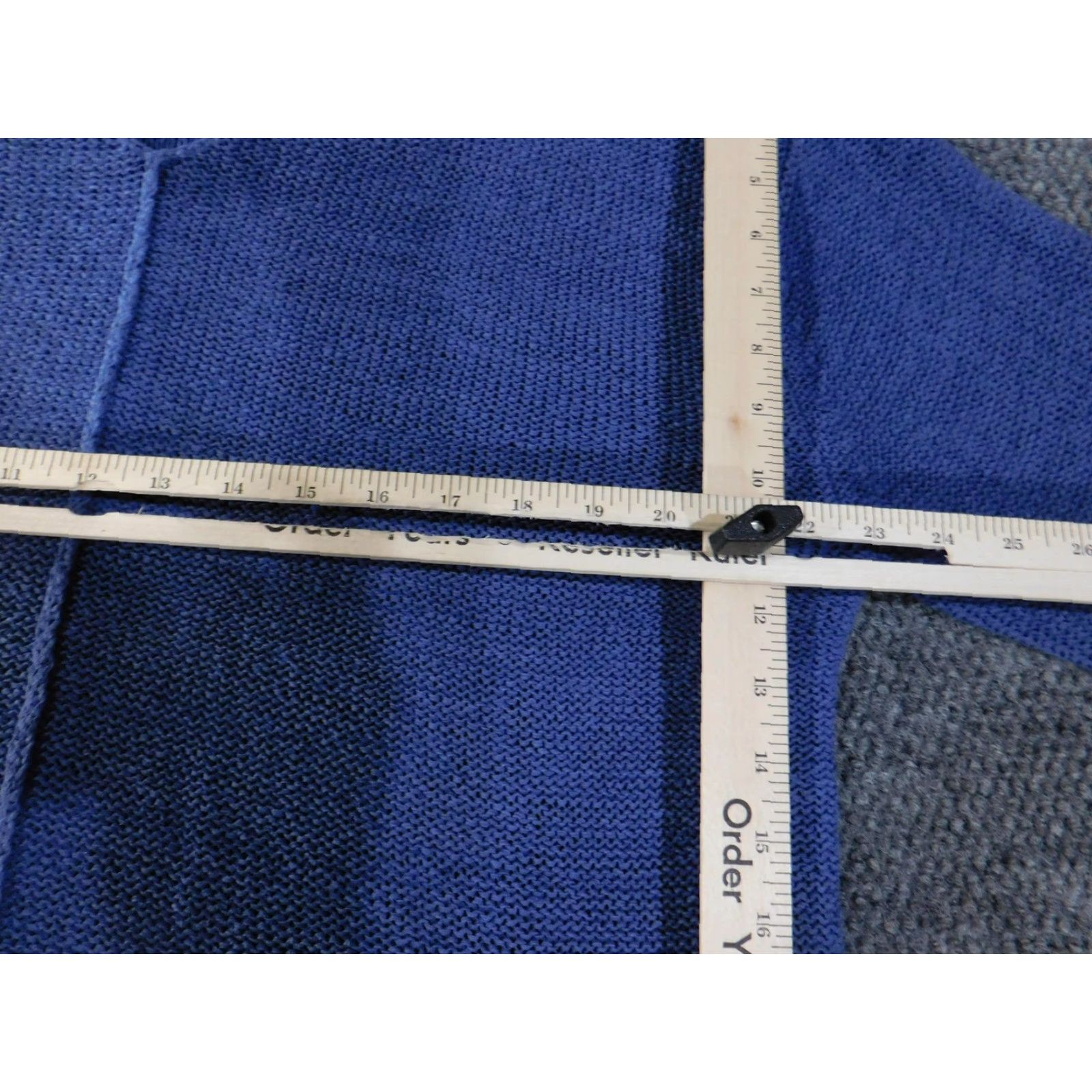 Coldwater Creek Coldwater Creek Sweater Womens Large Blue V-Neck 3/4 Sleeve Ribbed Pullover Size L / US 10 / IT 46 - 7 Thumbnail