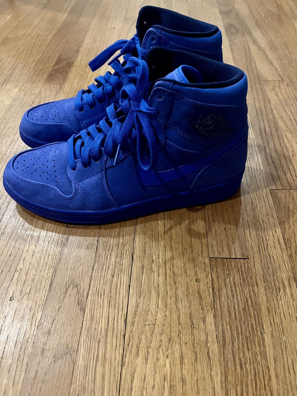 Nike Nike Jordan 1 Retro High Suede Blue Size US 10 / IT 40 - 2 Thumbnail