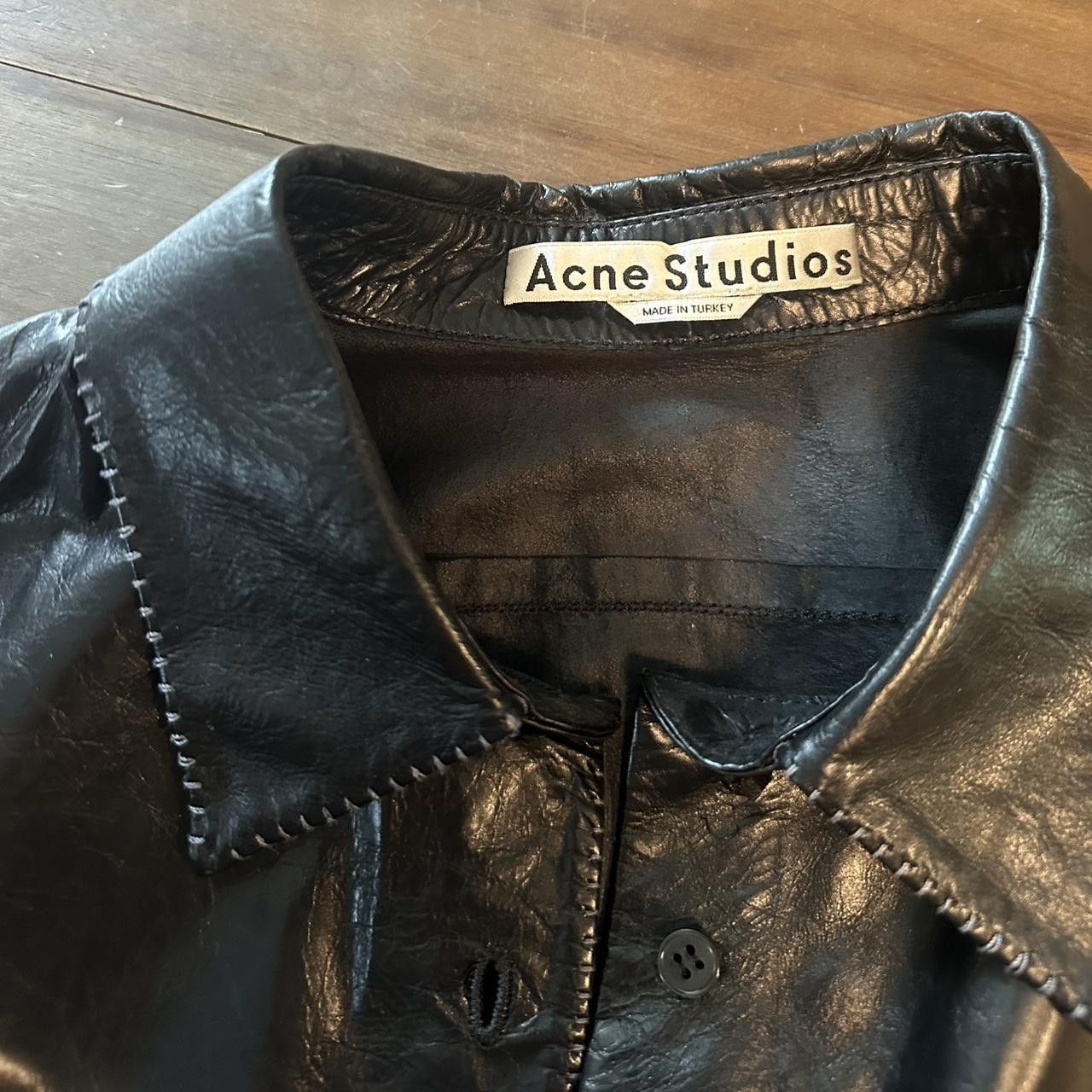 Acne Studios Acne studios whipstiched leather shirt Size S / US 4 / IT 40 - 5 Thumbnail