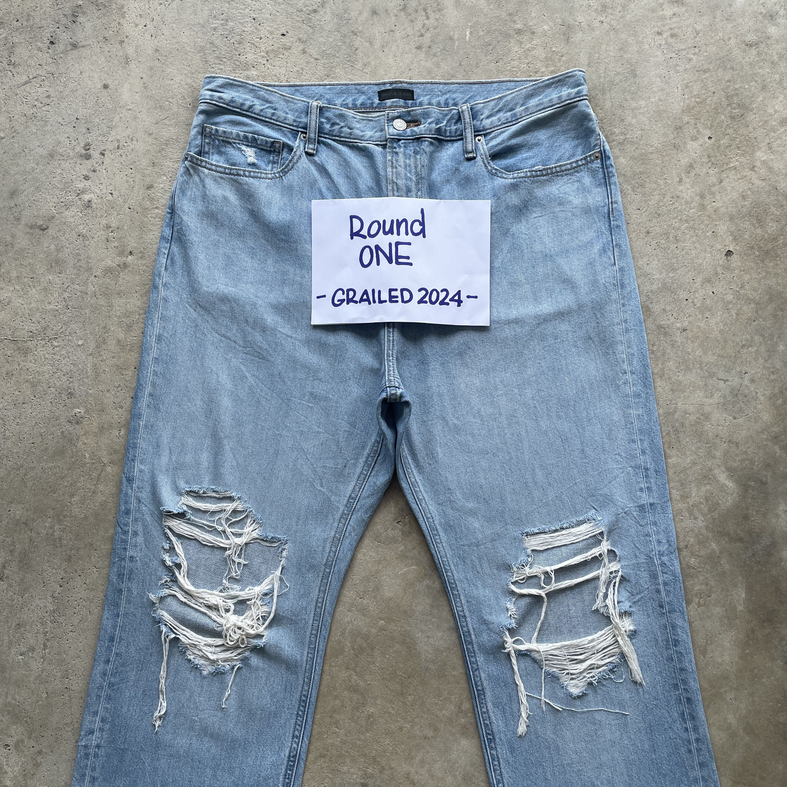 Japanese Brand W36x31 VINTAGE JAPANESE DISTRESSED FADED RIPPED JEANS PANTS Size US 36 / EU 52 - 3 Thumbnail