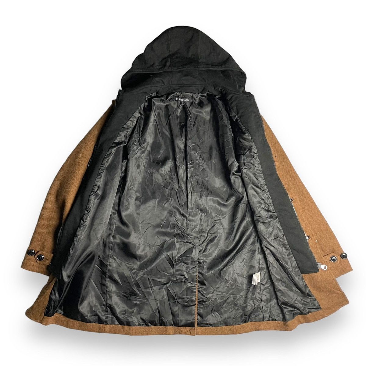 In The Attic 🇯🇵 IN THE ATTIC WOOL DUFFLE COAT HEAVY JACKET Size US L / EU 52-54 / 3 - 3 Thumbnail