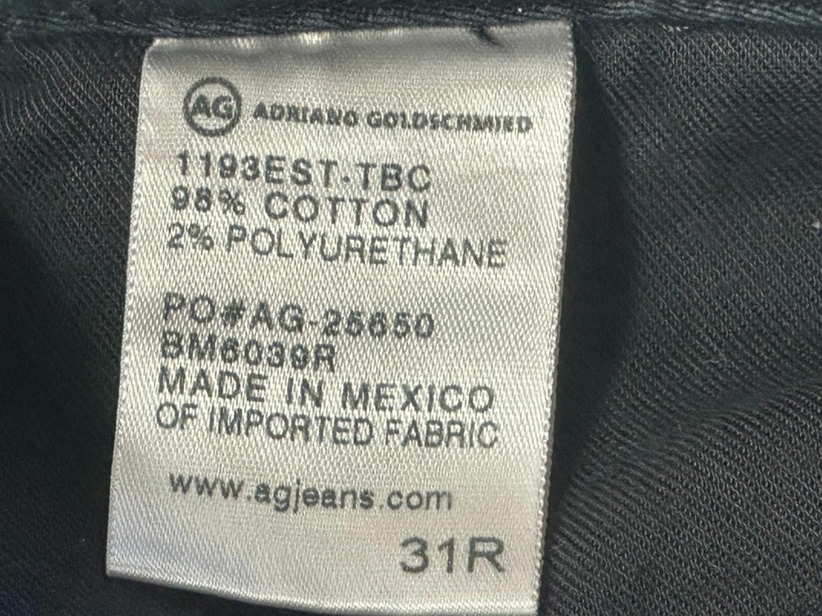 AG Adriano Goldschmied Adreano Goldschmied Elastic Flat Chinos Black Womens 31/30 Size 31" - 5 Thumbnail