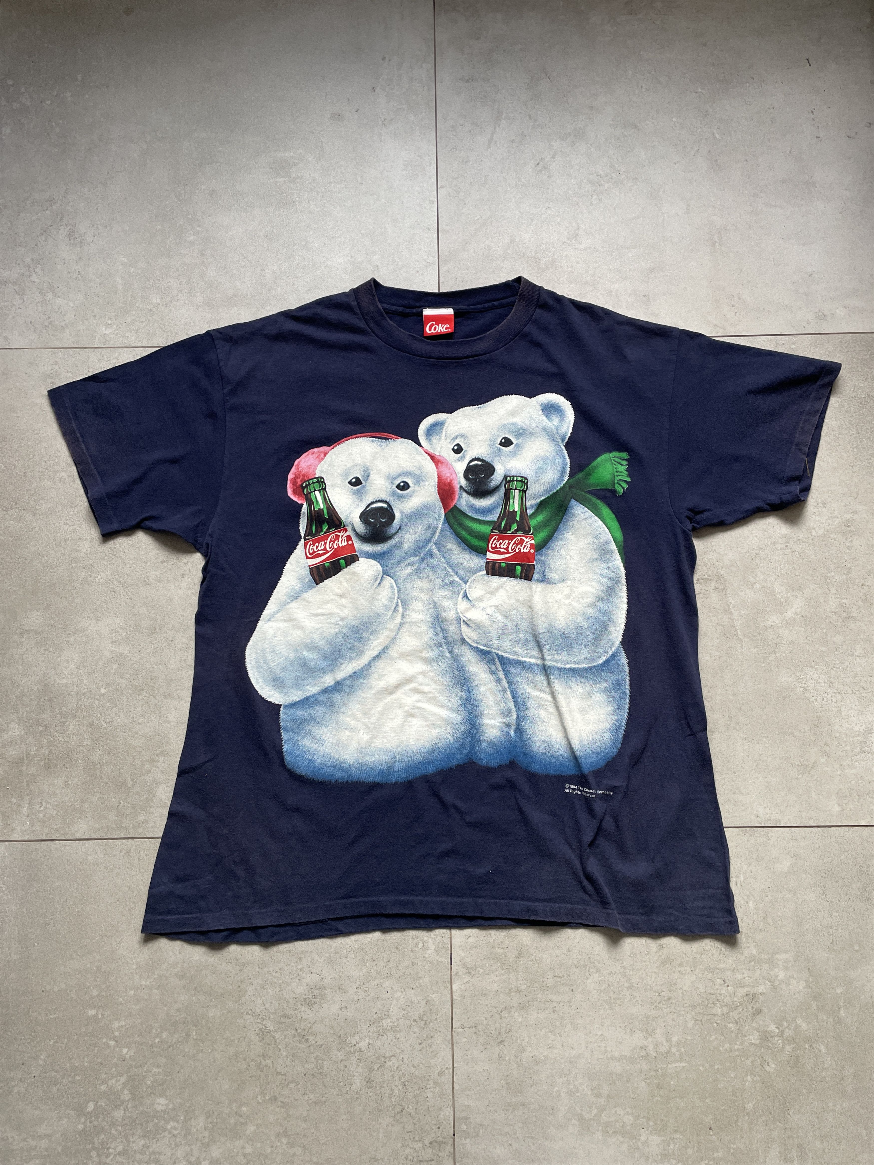 Coca Cola VINTAGE 90S 1994 COCA COLA BEARS NAVY TEE Size US XL / EU 56 / 4 - 2 Thumbnail