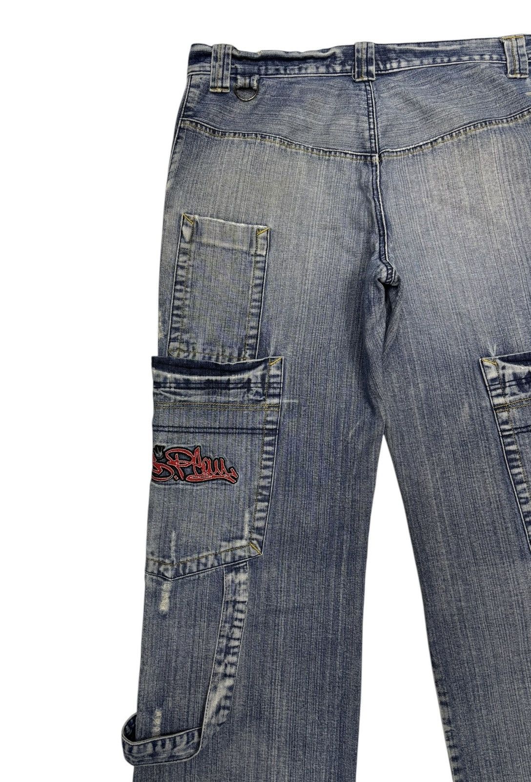 JNCO 🔥BAGGY JEANS MULTI POCKET DENIM FOX JEANS MENSWEAR HYPE Size US 35 - 10 Thumbnail