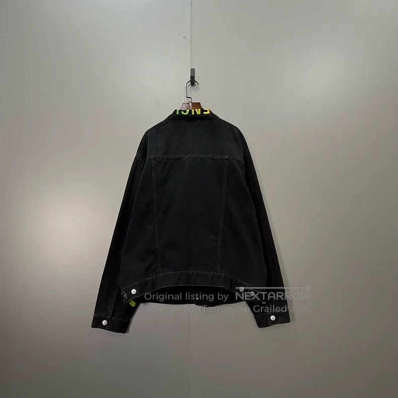 Balenciaga Balenciaga Collar Embroidered Logo Denim Jacket Size US M / EU 48-50 / 2 - 2 Thumbnail