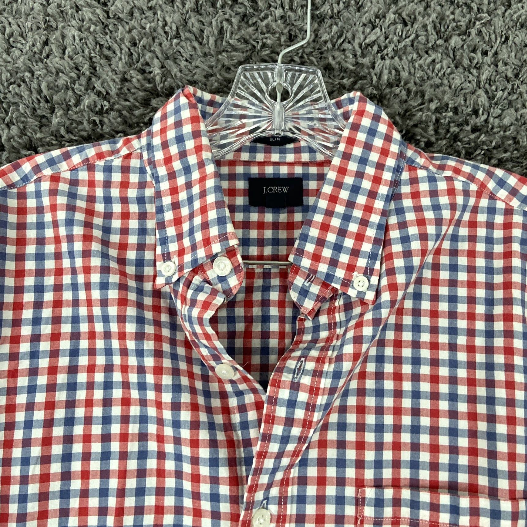 J.Crew J. Crew Button-Up Shirt Plaid Long Sleeve Men’s M Blue Red Multicolor Cotton Shirt Size US M / EU 48-50 / 2 - 5 Thumbnail