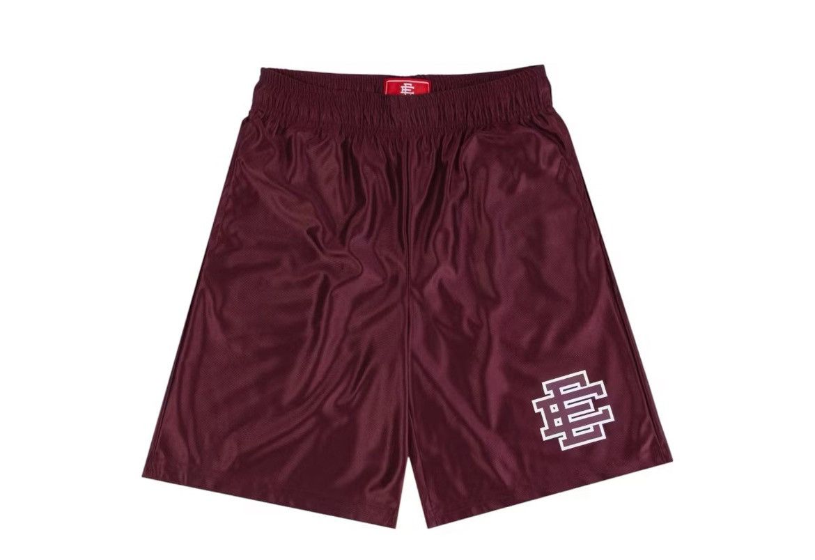 Eric Emanuel Eric Emanuel baggy shiny burgundy shorts medium Size US 30 / EU 46 - 1 Thumbnail