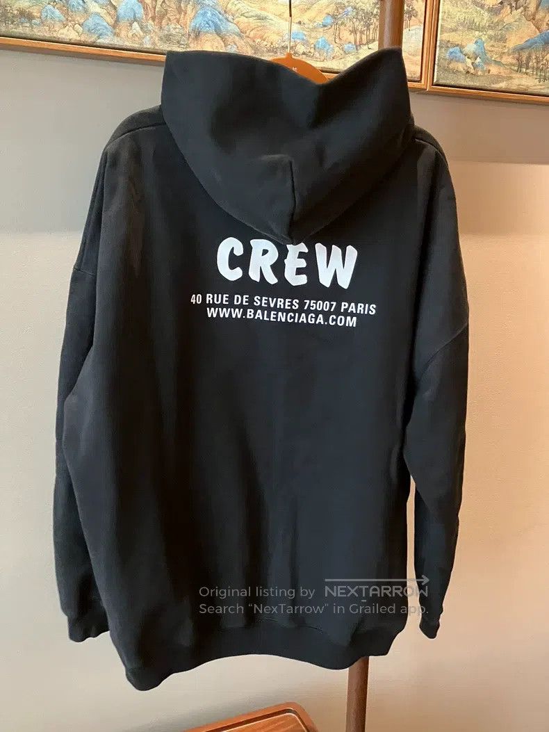 Balenciaga Balenciaga Letter Logo Printed Black Hooded Zip-up Sweatsh Size US S / EU 44-46 / 1 - 2 Thumbnail