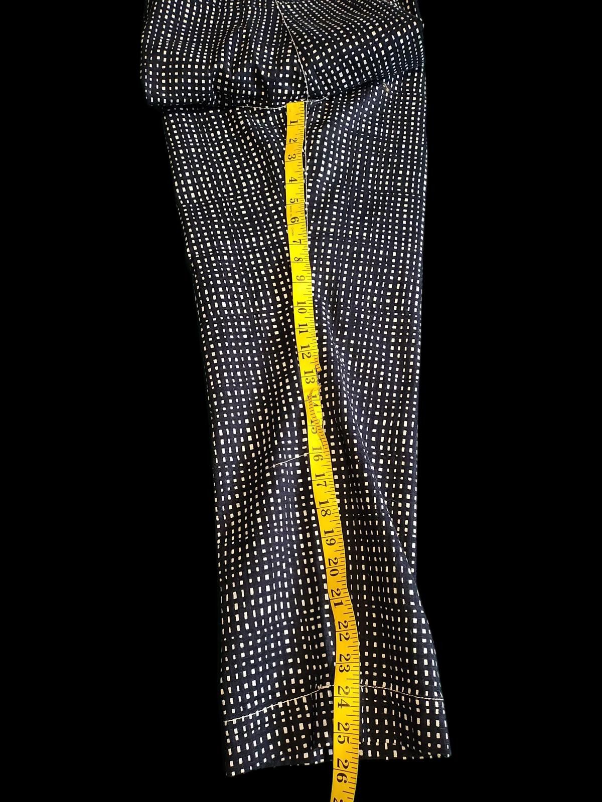 Coldwater Creek Coldwater Creek Women's Navy and White Patterned Trousers Size 32" / US 10 / IT 46 - 7 Thumbnail