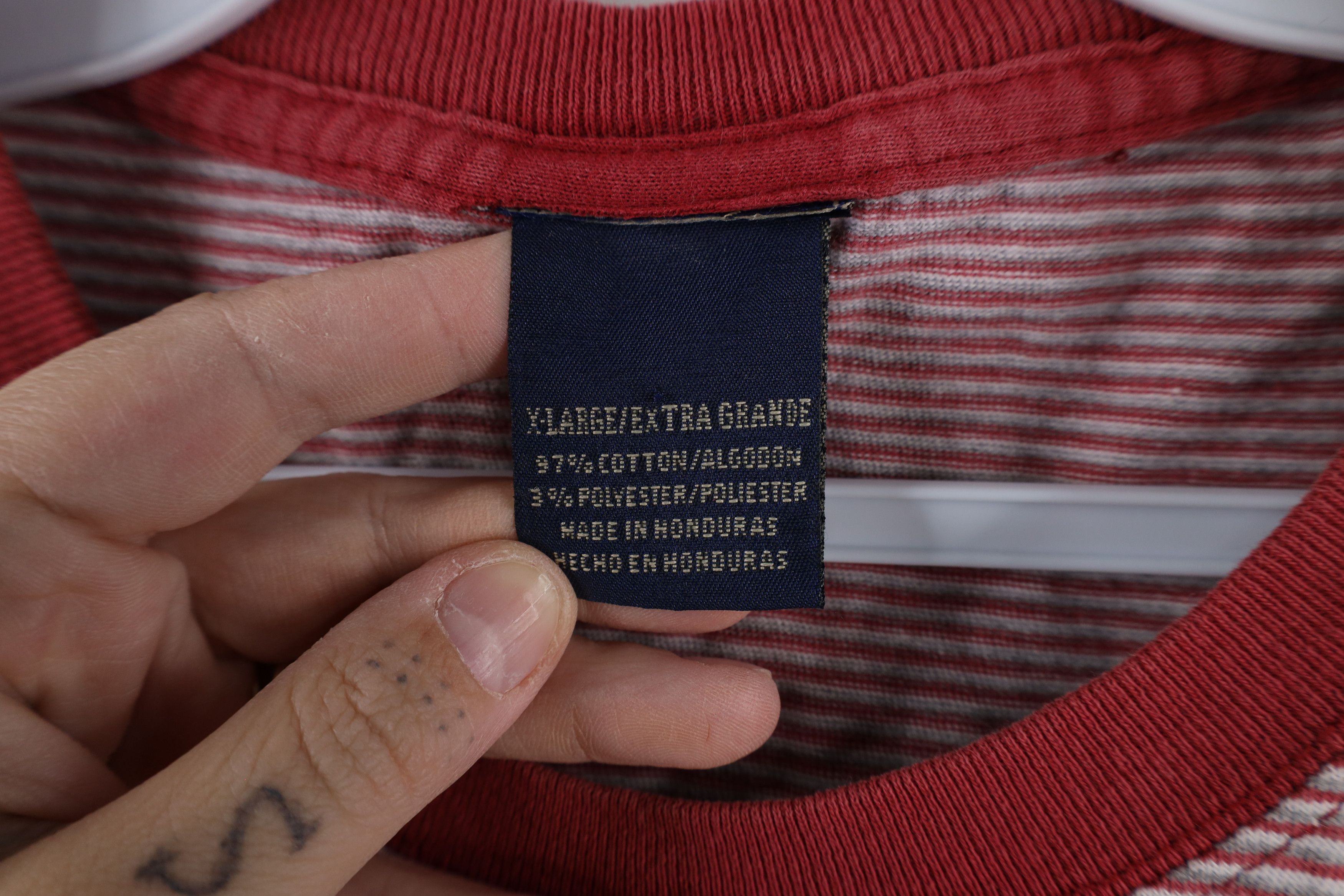 Vintage Vintage 90s Streetwear Blank Striped Short Sleeve T-Shirt Size US XL / EU 56 / 4 - 7 Thumbnail